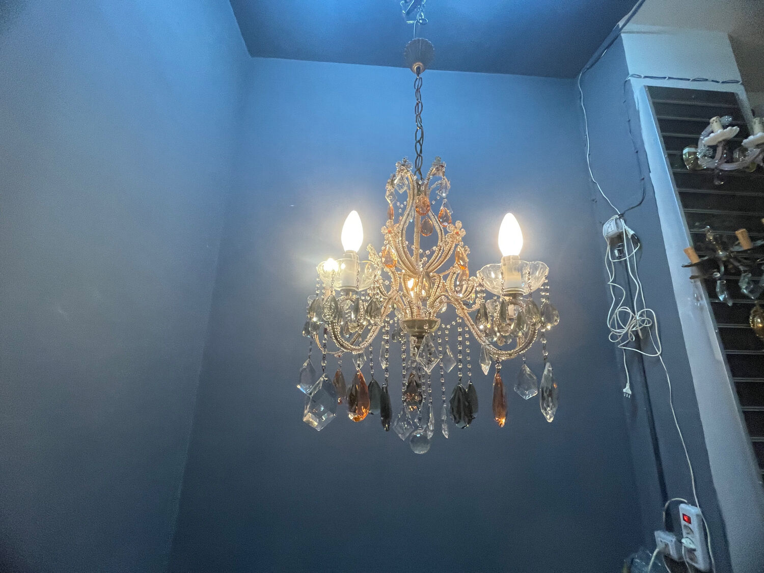 Crystal Beaded Italian Chandelier 1950/60’s