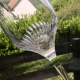 Set of 6 ARQUES crystal champagne flutes. BAVELLA model.