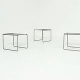 Post Modern Perforated Steel Nesting Tables 1980s
