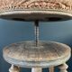 Antique turned wooden piano stool