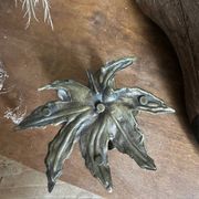Brass flower candle holder