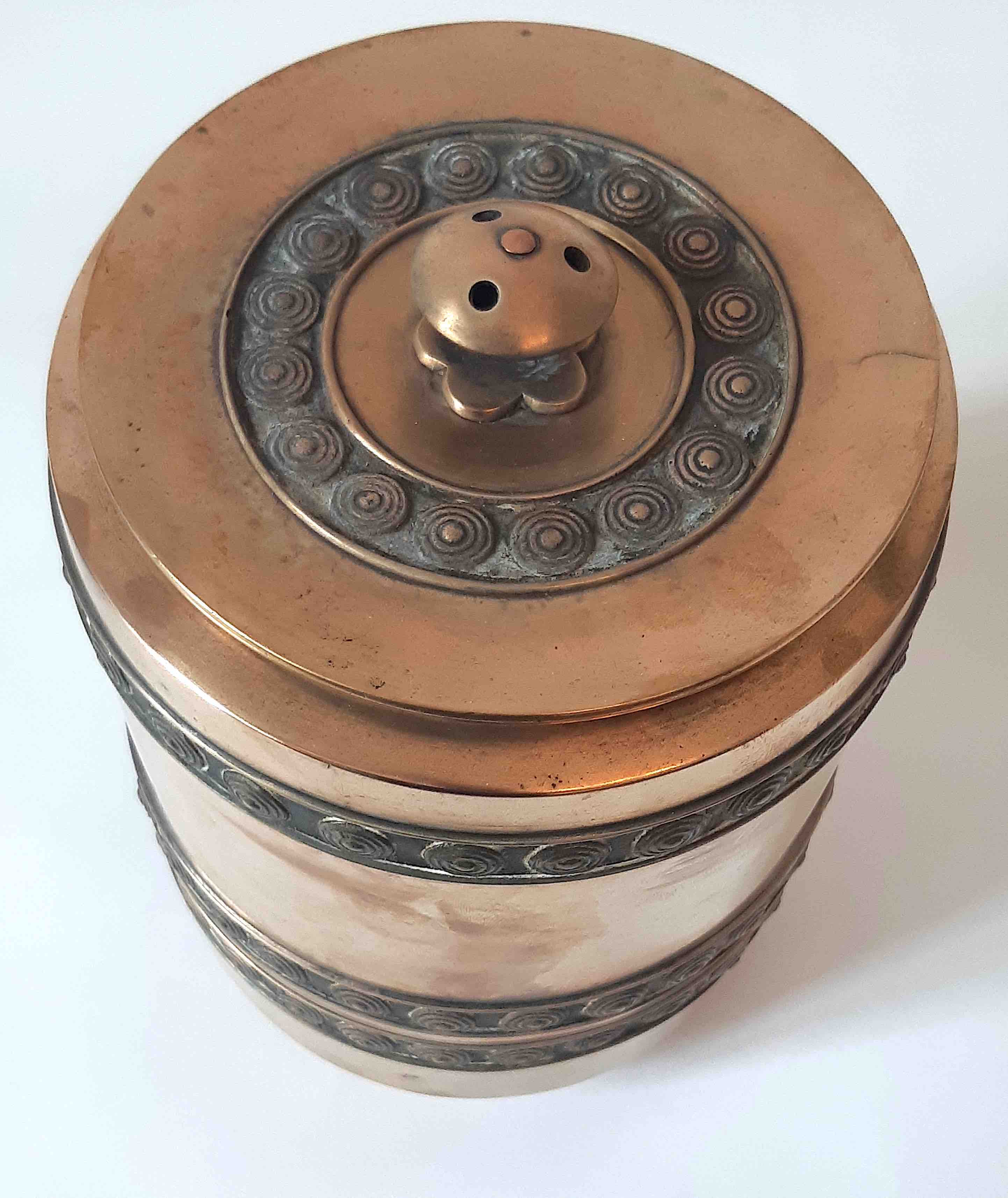 Brass jar with lid, oriental inspiration