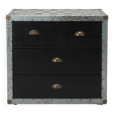 Commode style industriel métal et bois noir