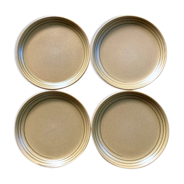 Assiettes plates en grès