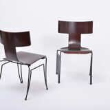 Pair of vintage Anziano dining chairs by John Hutton for Donghia
