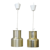 Pair of vintage gold pendant lights