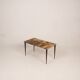Table basse rectangulaire en parchemin par Aldo Tura 1950