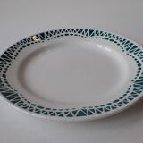 Petite assiette Sarreguemines au décor bleu canard