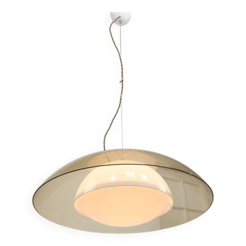 Rare UFO Space Age Lamp from Guzzini in Light Brown, 1970s