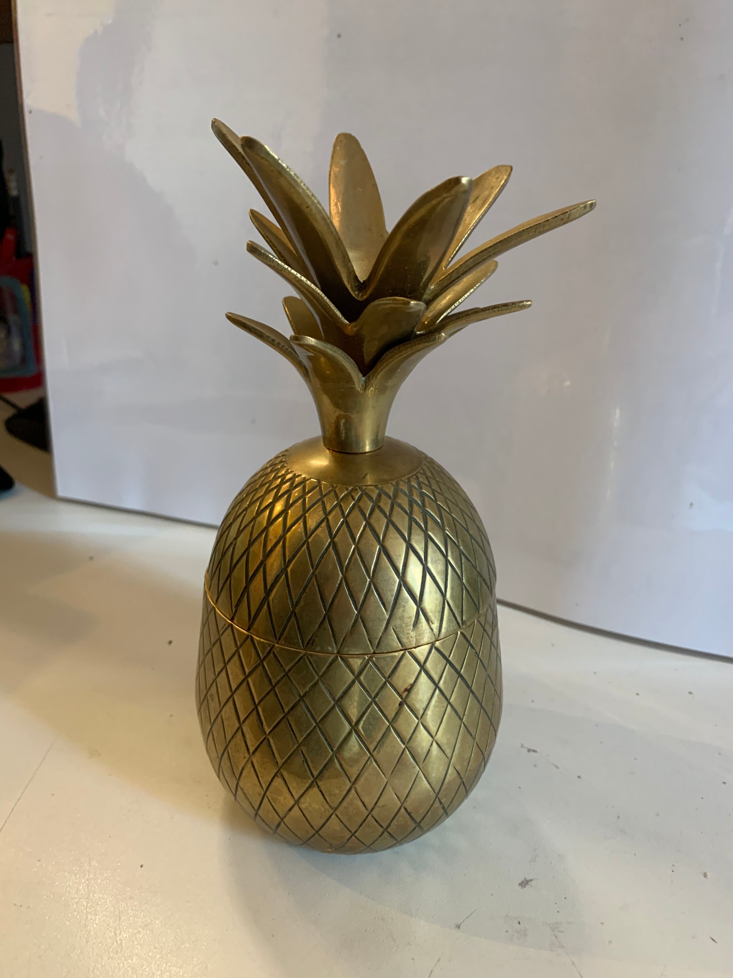 Pineapple brass ice bucket