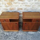 Walnut bedside tables