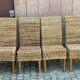 4 chaises de salle à manger en jonc de mer abaca ou bananier