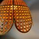 60s rattan flower chandelier