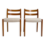 Set re upholstered Model 84 chairs by Niels Otto Møller, 1960s
