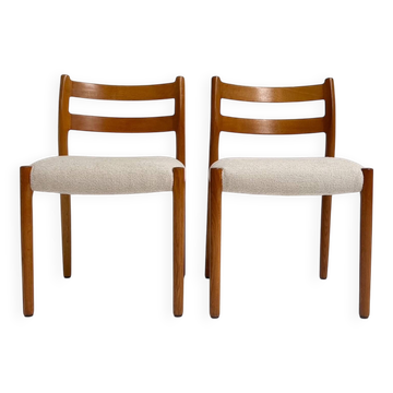 Set re upholstered Model 84 chairs by Niels Otto Møller, 1960s