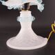 Lampe de table en verre de Murano blanc et bleu, Italie 1970