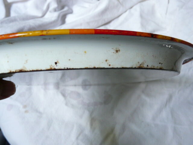 Plateau métallique à fleurs années 60