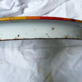 Plateau métallique à fleurs années 60