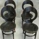 4 chairs model Seagull design black Baumann vintage