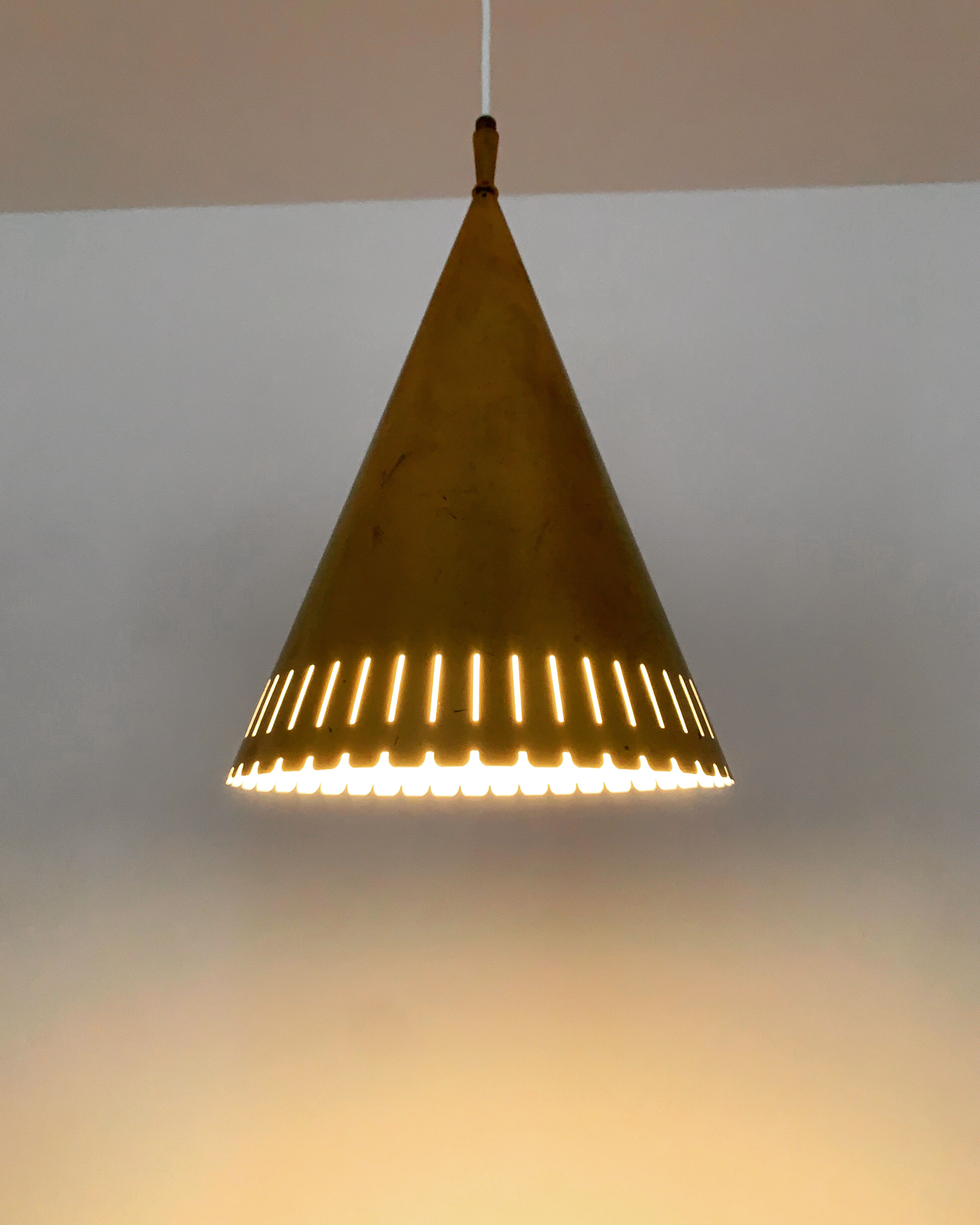 Swedish Mid-Century Modern brass pendant lamp
