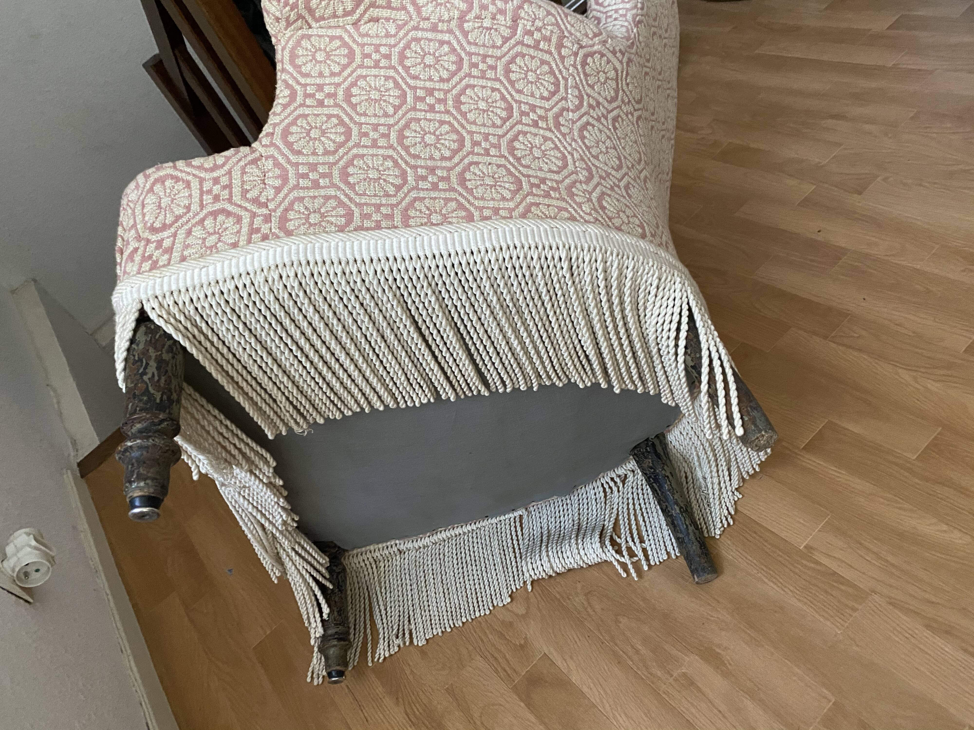 Pair of Napoleon III toad armchairs