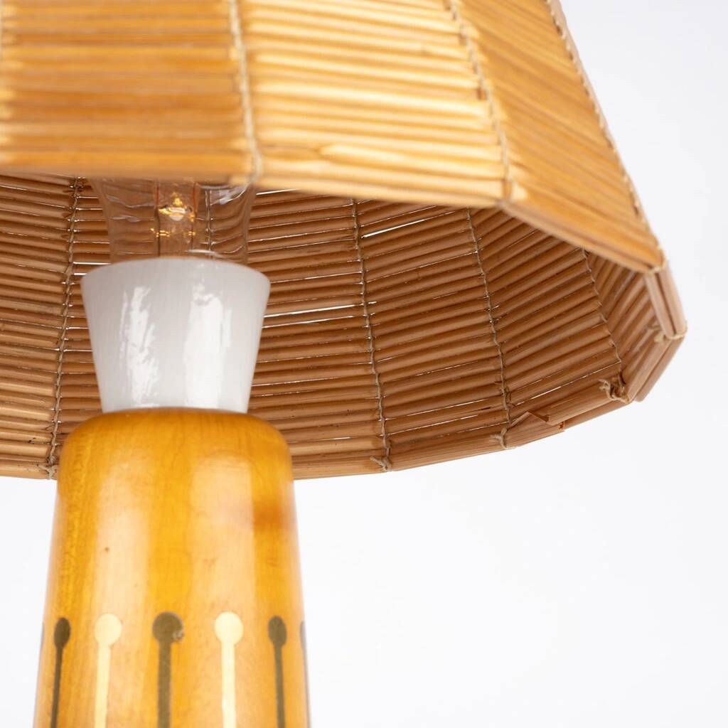 Unique wooden lamp by Stanislav Kučera and manufactured by ÚLUV