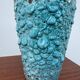 1960s blue foam ceramic vase