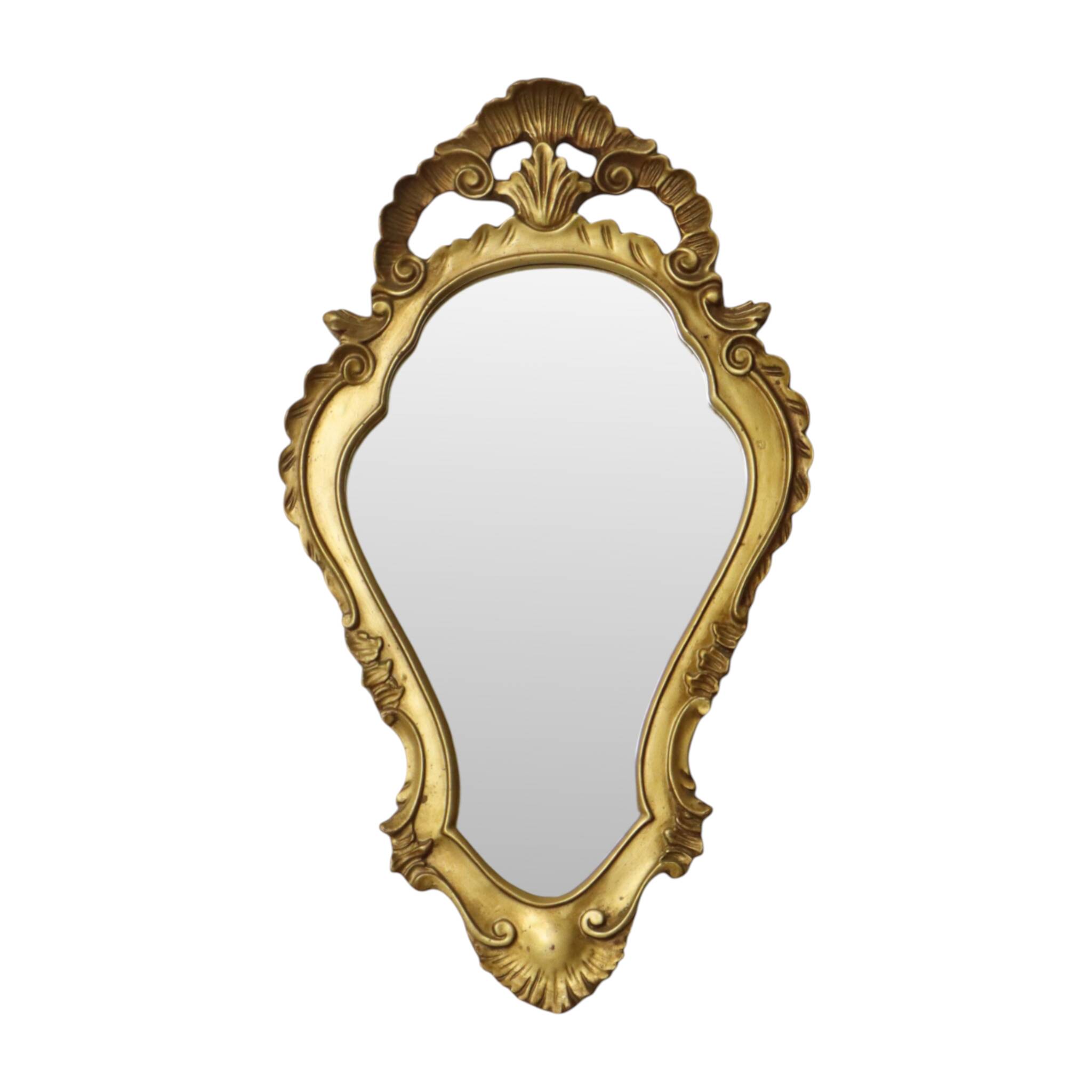 Mid-Century Crested Mirror – Classic Gold French Mirror 63 cm