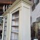 Magnificent pair of green painted fir bookcase display cabinet early 20th century