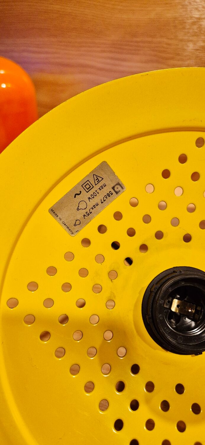 Vintage 80s space age style pendant chandelier Memphis