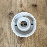 Plafonnier en porcelaine blanche vintage, années 1970