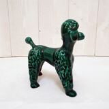Green Art Deco ceramic poodle