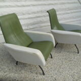Lot of 2 vintage armchairs