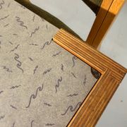 Large modernist plywood table, Memphis style, 1980s