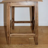 Dark oak slatted beech stool