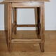 Dark oak slatted beech stool