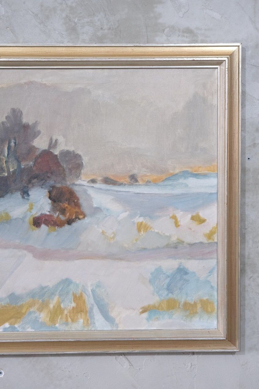 Scandinavian  Modern Painting, 1963, Oil on Canvas, Framed