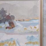 Scandinavian  Modern Painting, 1963, Oil on Canvas, Framed