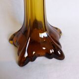Vase soliflore verre ambré style Murano