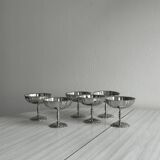 6 coupelles sur pied en inox style Letang Remy