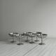 6 stainless steel footed bowls, Letang Remy style