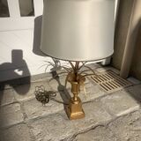 Bronze Palm lamp by Maison Charles