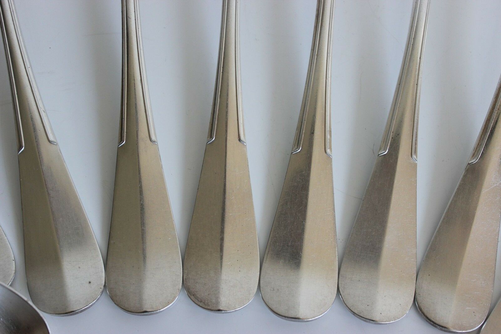 Uniplat monogrammed Christofle 5 Forks 4 large and small spoons