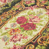 Tapisserie vintage nouée à la main noir kilim 214 cm x 356 cm - 23281