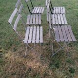 Vintage garden folding chairs