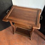 Walnut wheeled dessert trolley, circa 1900