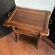 Walnut wheeled dessert trolley, circa 1900