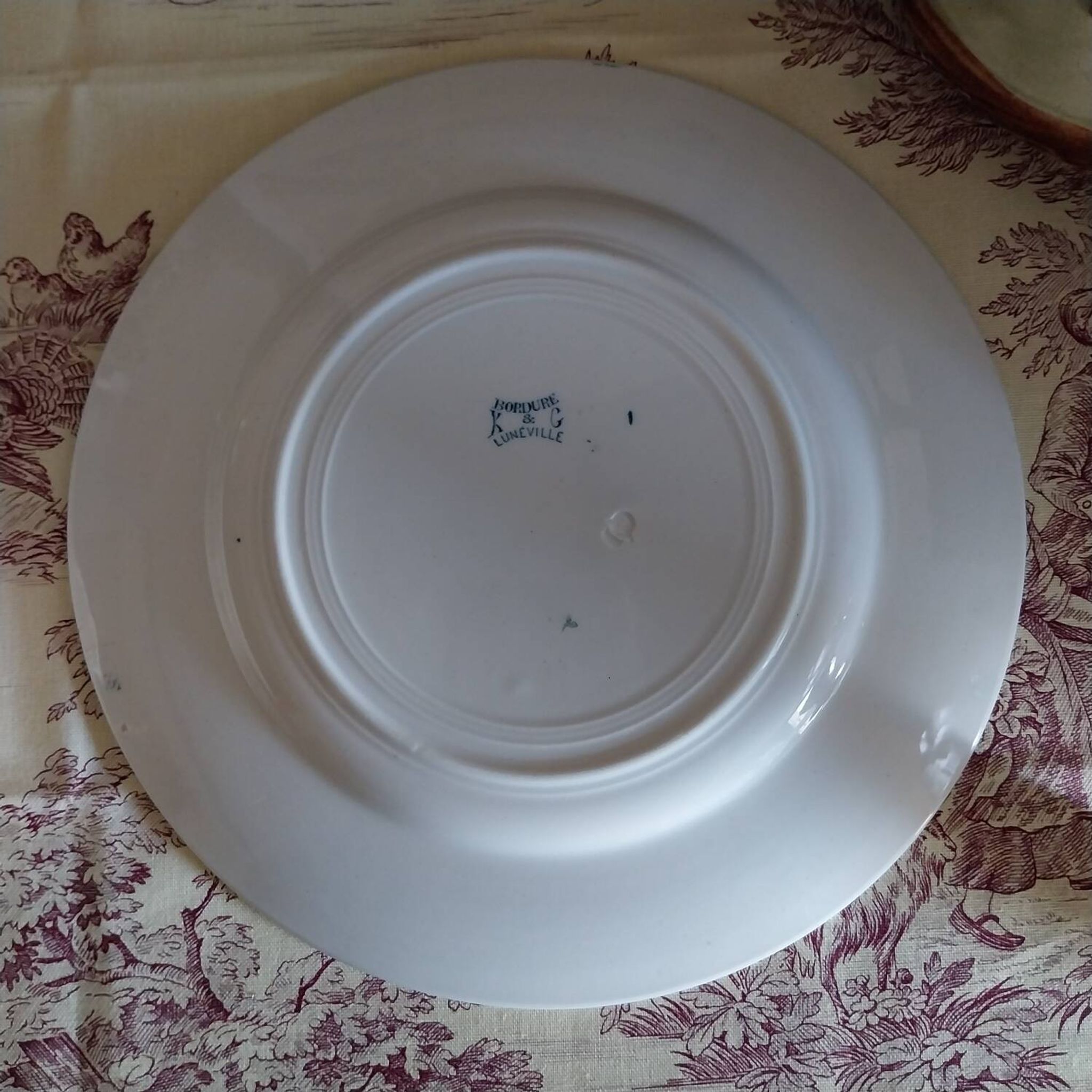 Old flat plates made of ironstone