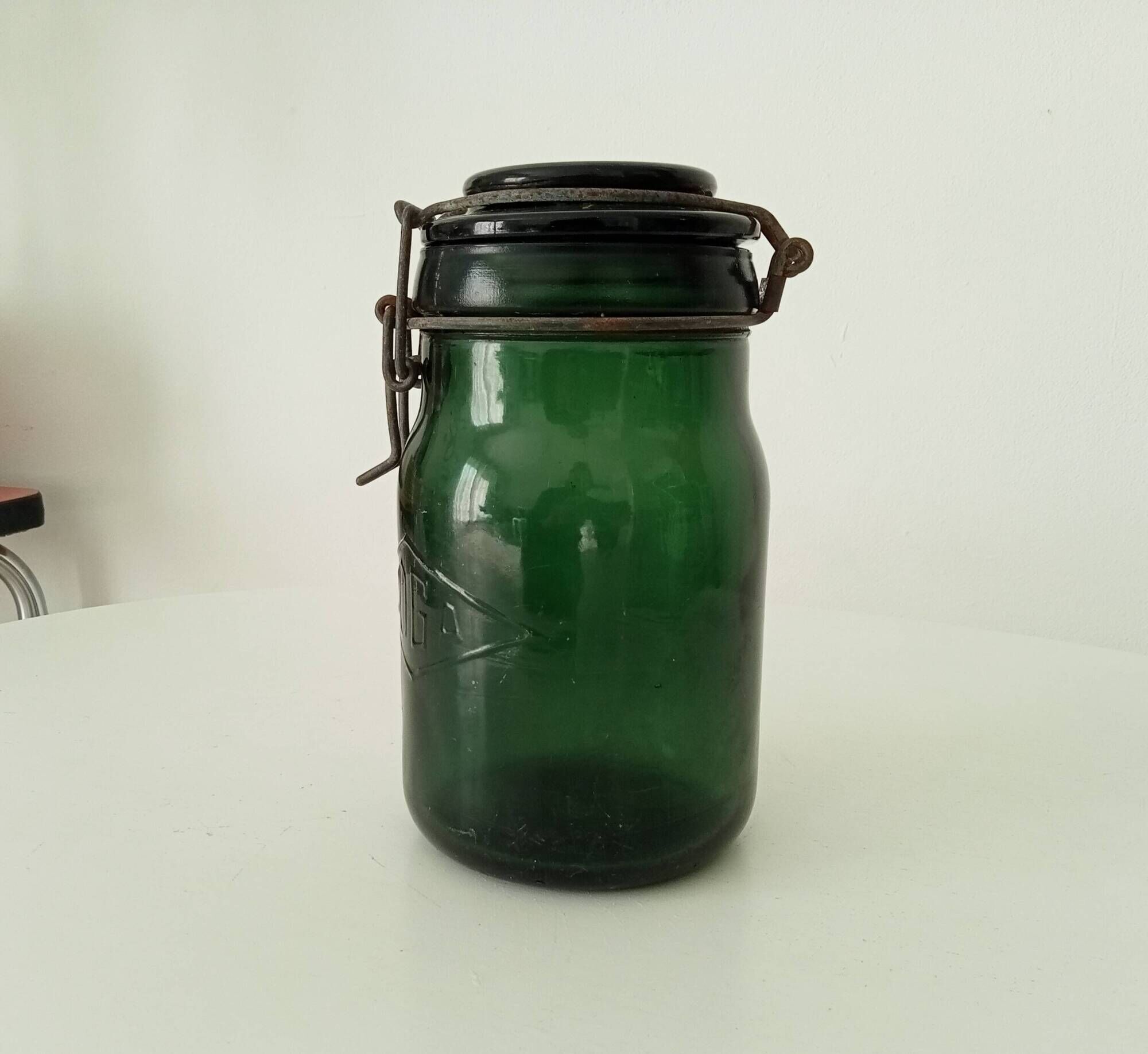 Set of 4 old Noga jars from the 30s/40s