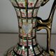 Antique jug in earthenware with floral decoration – 19th century